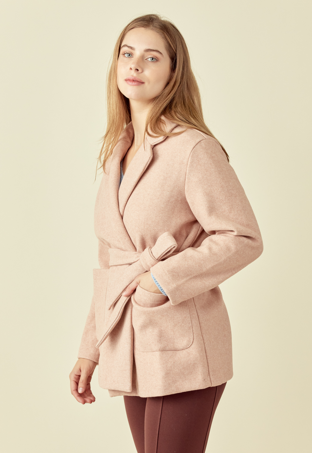 Double Cloth Belted Coat