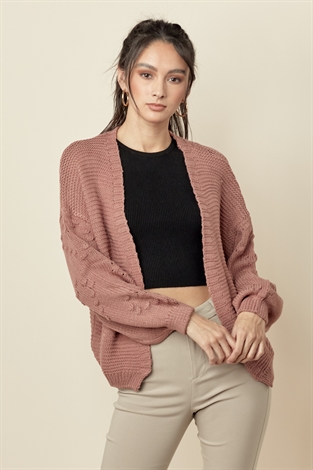 Knit Open Front Cardigan