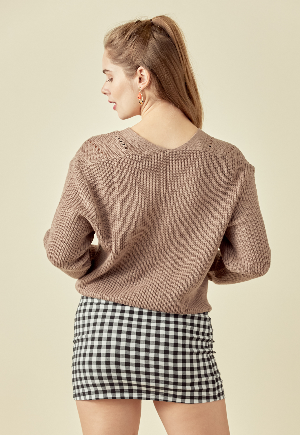 Knit Button Up Sweater 