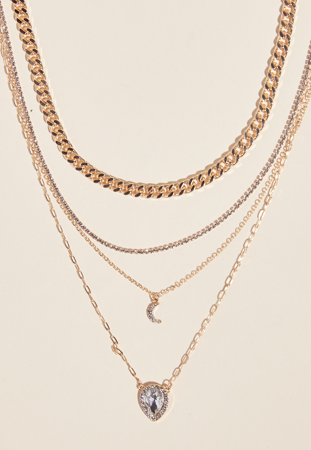 4 Layered Chain Necklace 