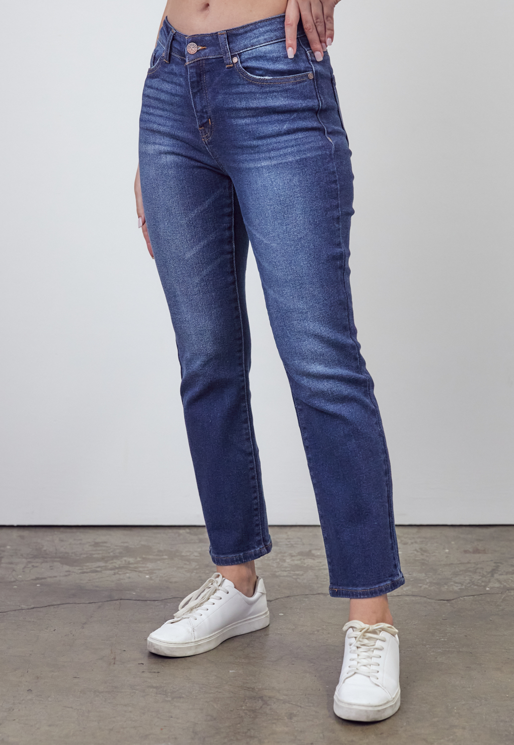 High Rise Straight Jeans 