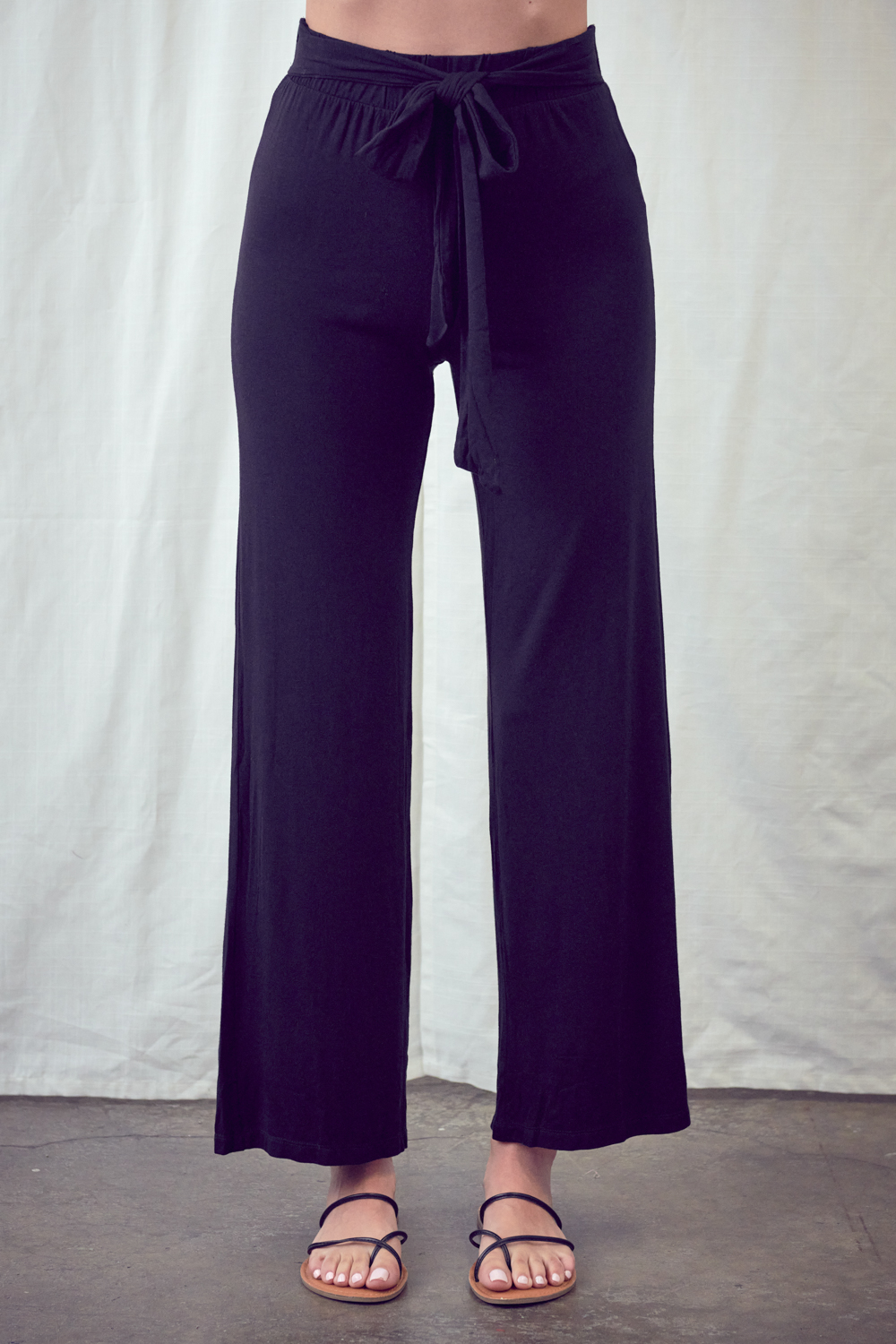 Tie Front Flare Pants 