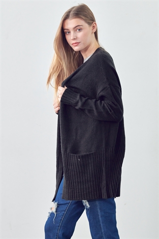 Open Front Knit Cardigan 