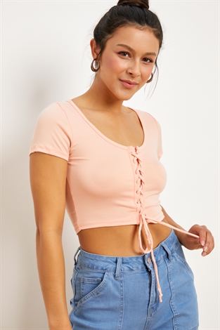 Lace-Up Front Top 