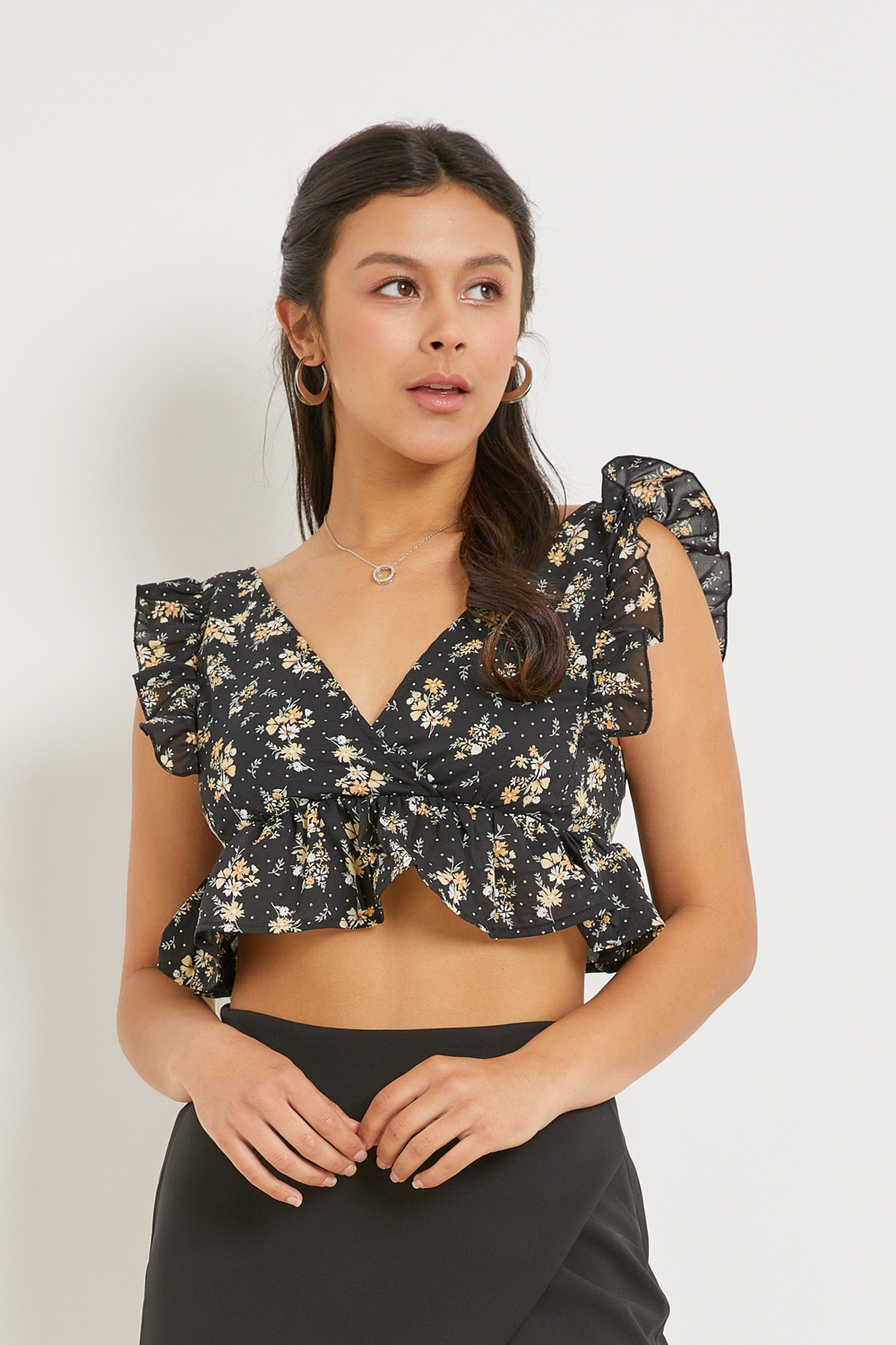 Open Back Floral Top 