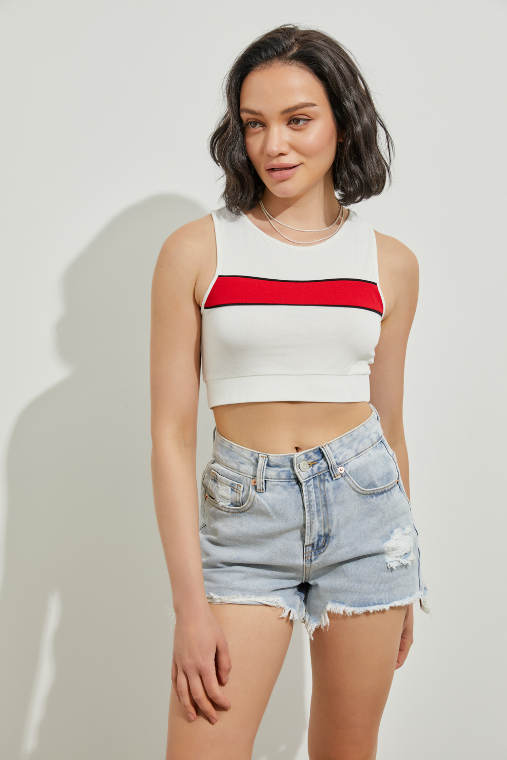 Colorblock Front Tank Top