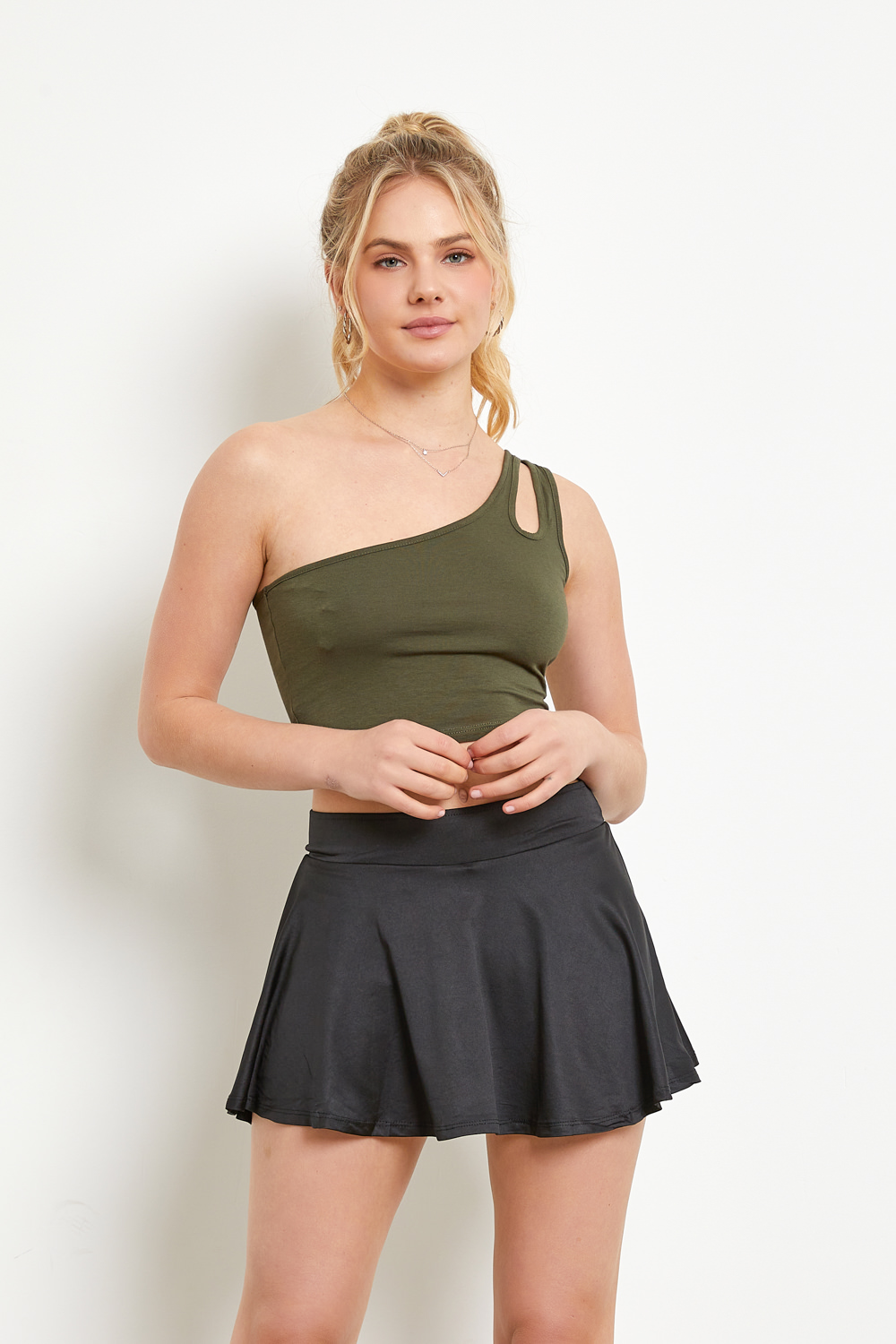 Cut Out One-Shoulder Top