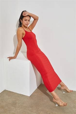 Basic Solid Cami Maxi Dress