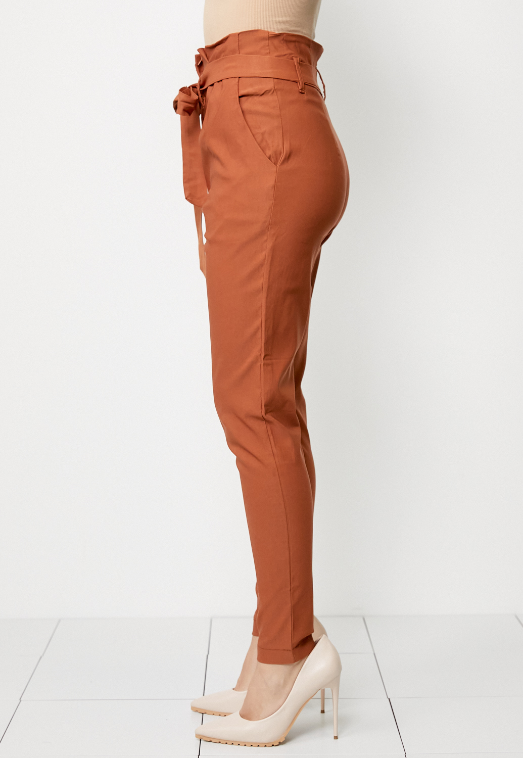 High Waisted Tie Front Dressy Pants